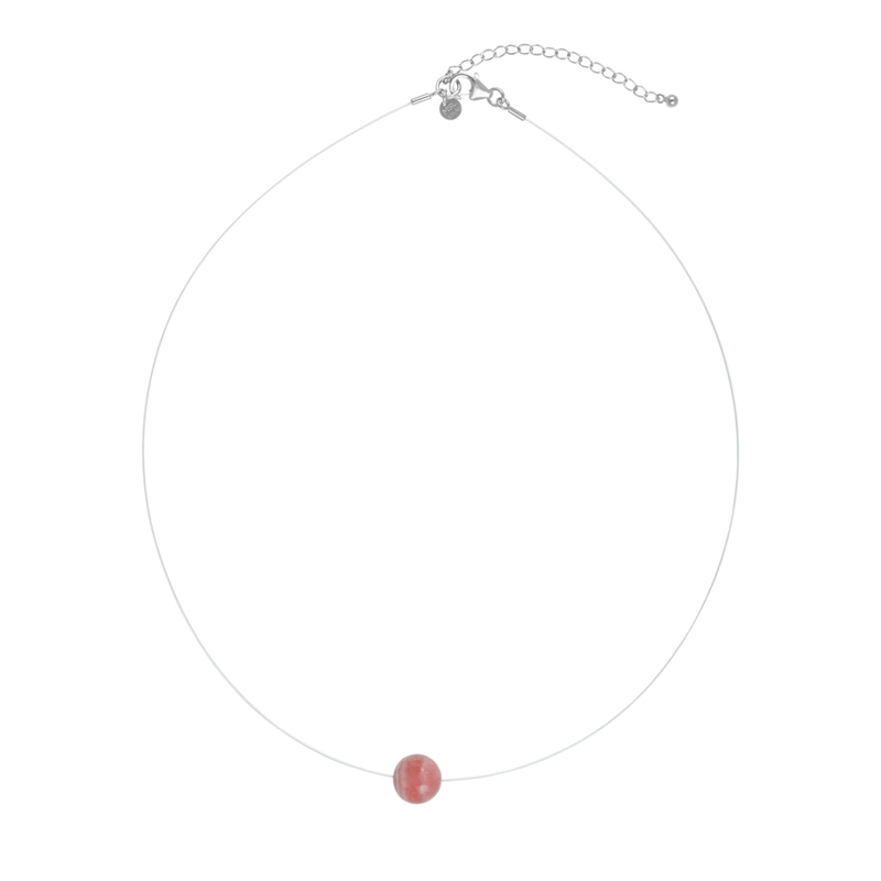 Rhodochrosit-Silberhalskette