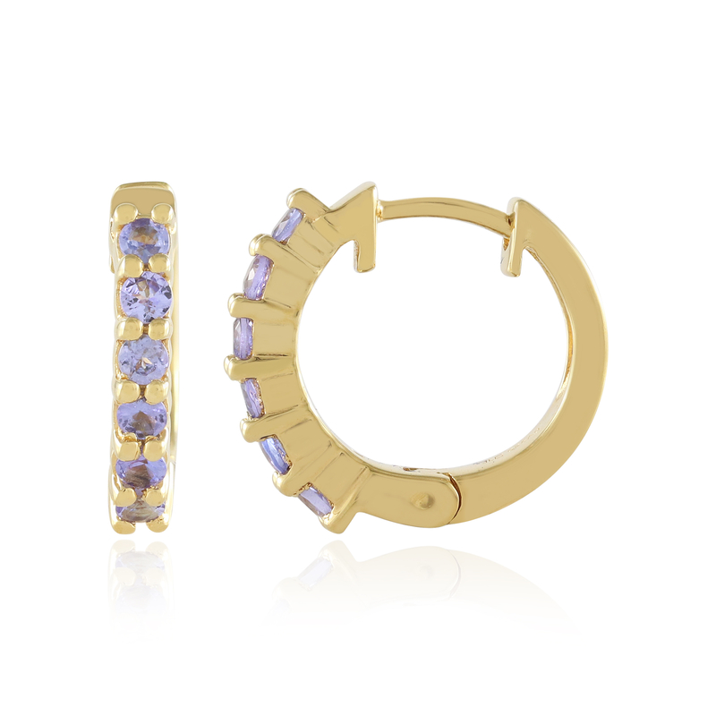 Tansanit-Silberohrringe