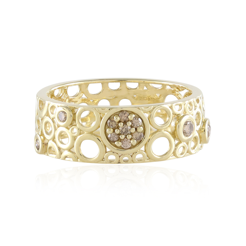 I2 Champagner-Diamant-Goldring (Ornaments by de Melo)
