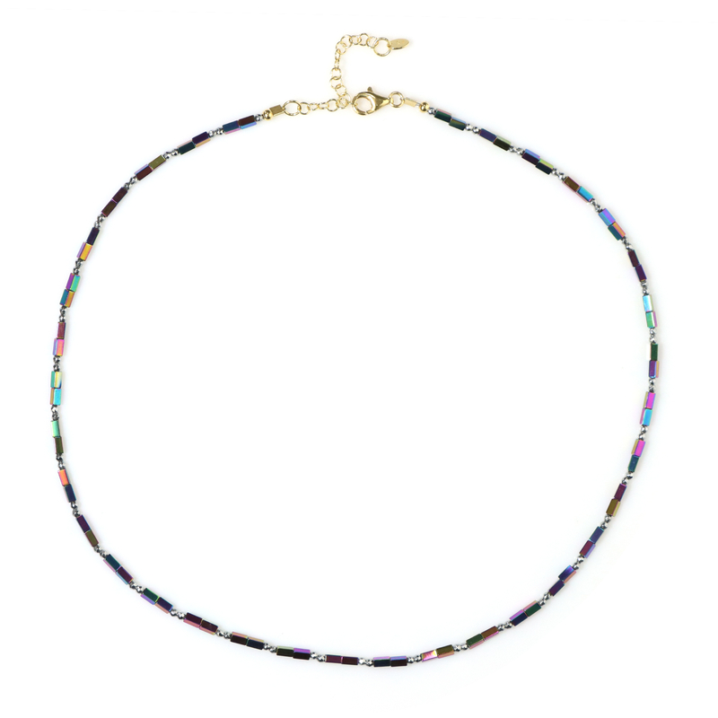 Mystik-Hämatit-Silberhalskette