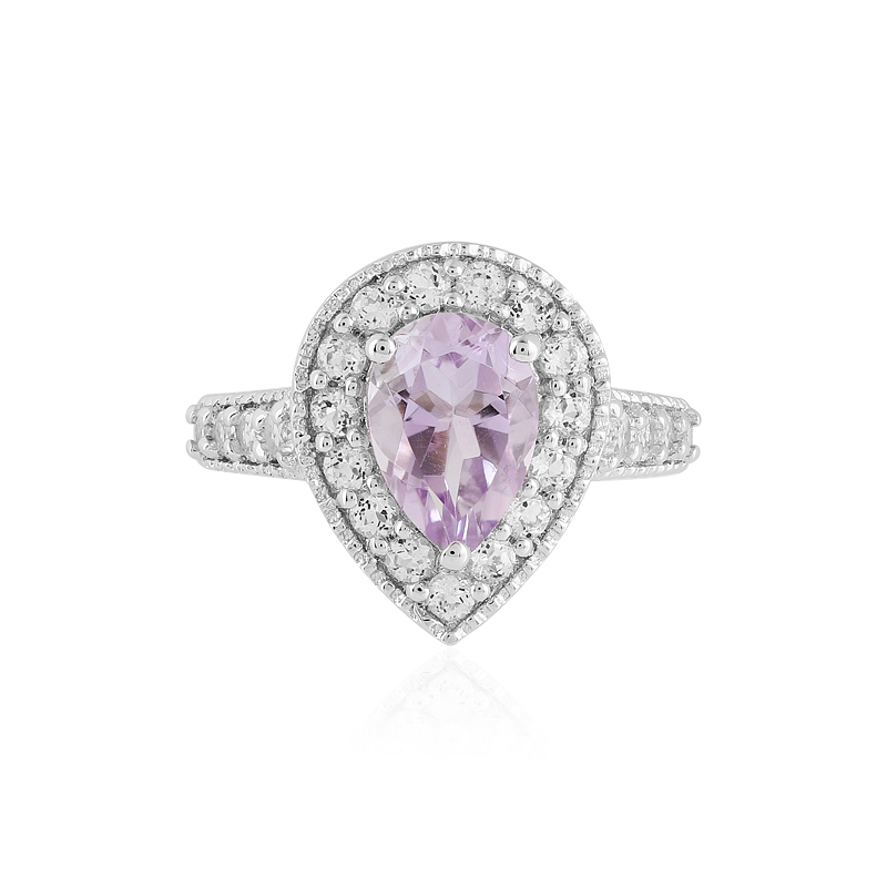 Lavendel-Amethyst-Silberring Lavendel-Amethyst-Silberring