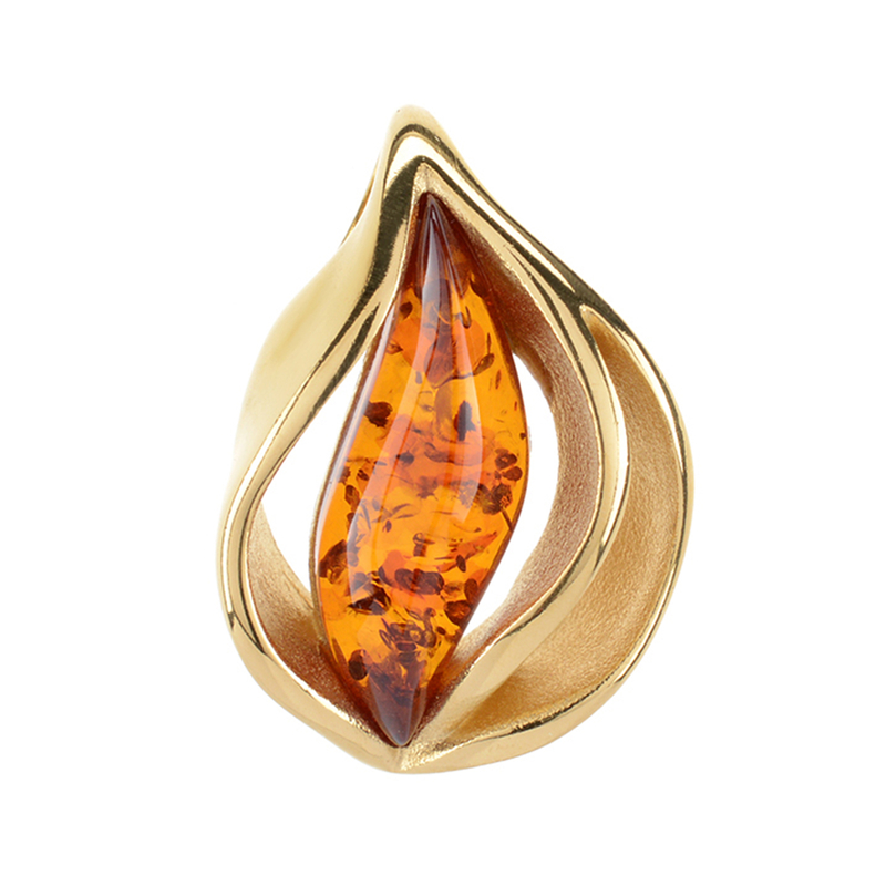 Baltischer Cognac-Bernstein-Silberanhänger (dagen)