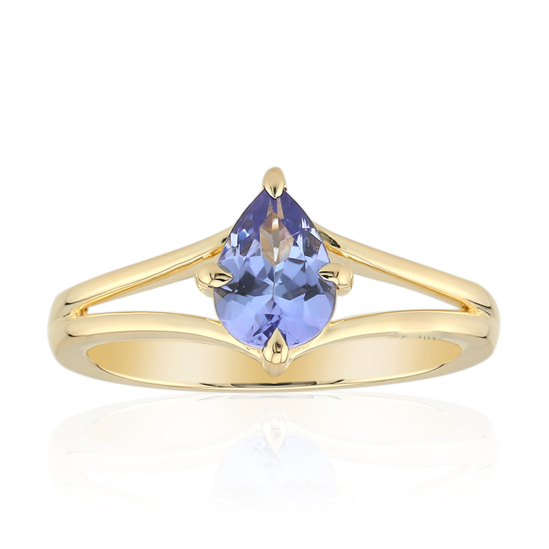 Nicht erhitzter Tansanit-Silberring (Remy Rotenier)