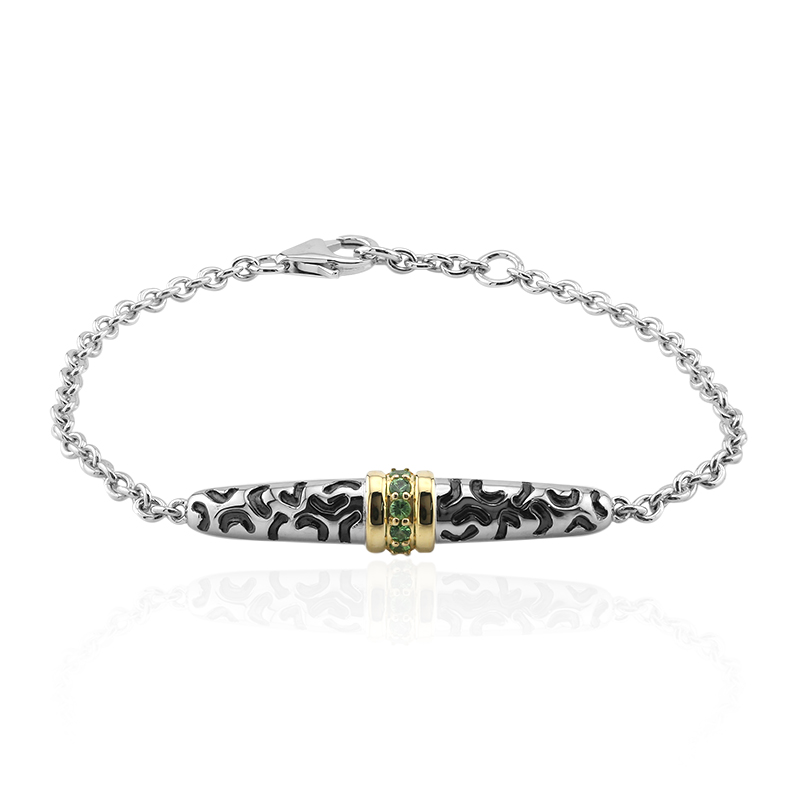 Kenianischer Tsavorit-Silberarmband (Remy Rotenier)