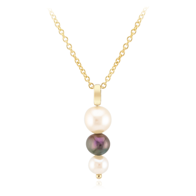 Süßwasserzuchtperlen-Silberhalskette