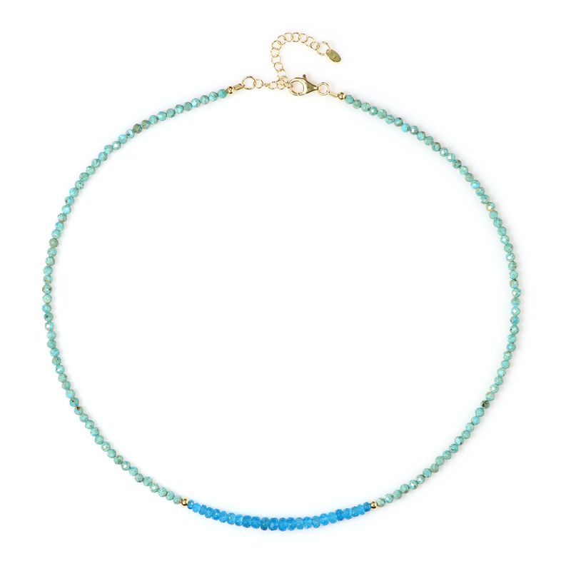 Edelstein-Silberhalskette