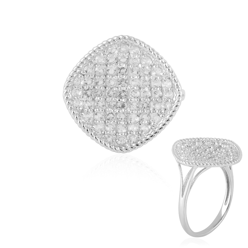 Weißer Topas-Silberring Weißer Topas-Silberring