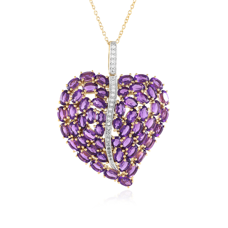 Sambia-Amethyst-Silberhalskette