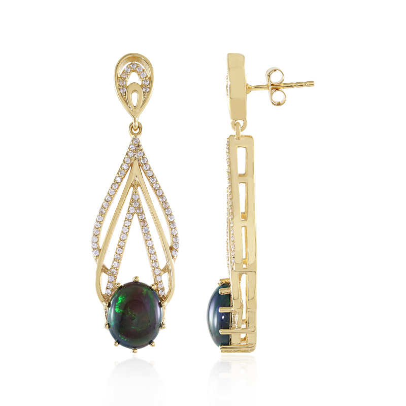 Mezezo-Opal-Silberohrringe (Adela Silber) Mezezo-Opal-Silberohrringe (Adela Silber)