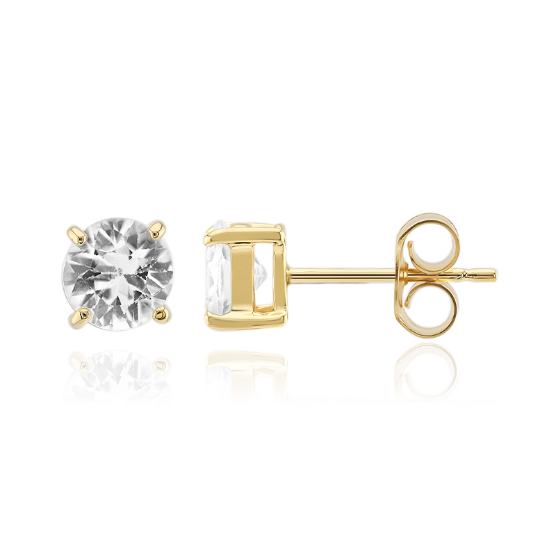 Zirkon-Silberohrringe