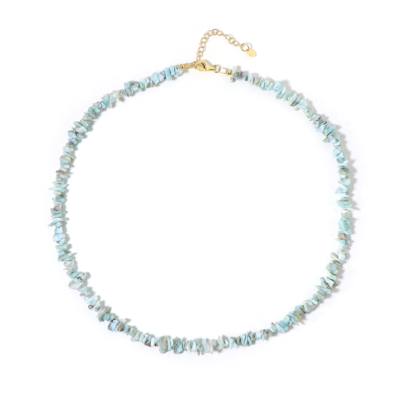 Larimar-Silberhalskette