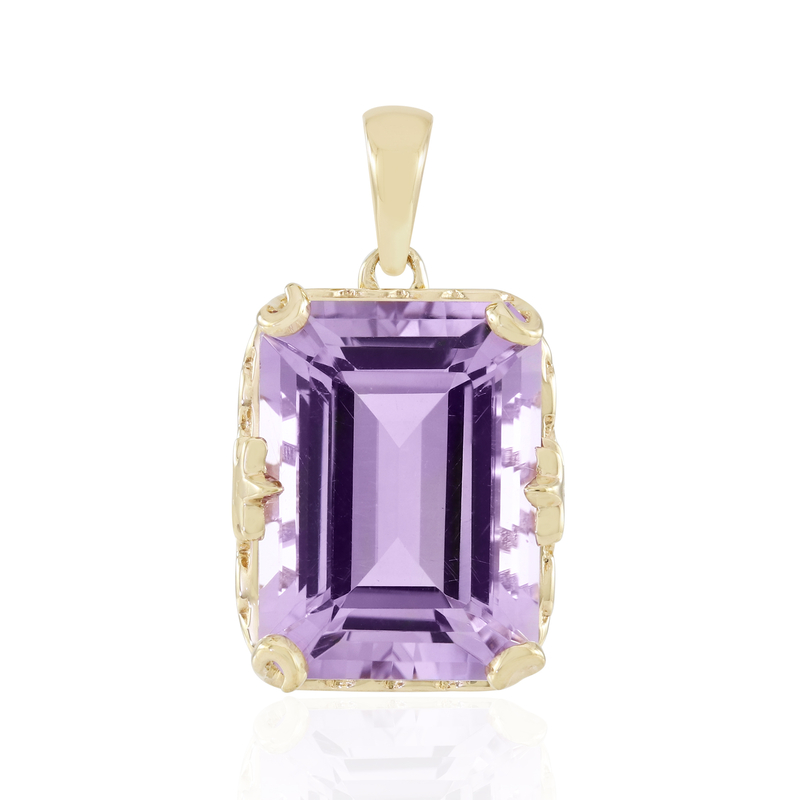 Lavendel-Amethyst-Silberanhänger