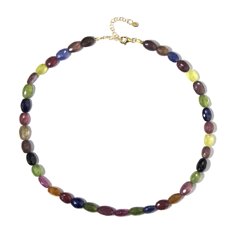 Saphir-Silberhalskette