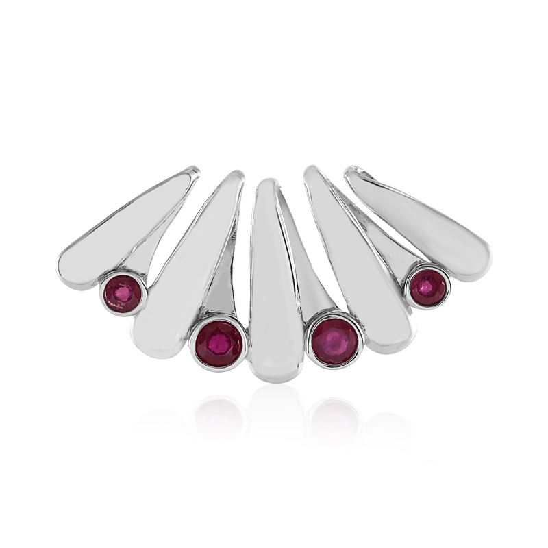 Madagaskar-Rubin-Silberanhänger (de Melo)