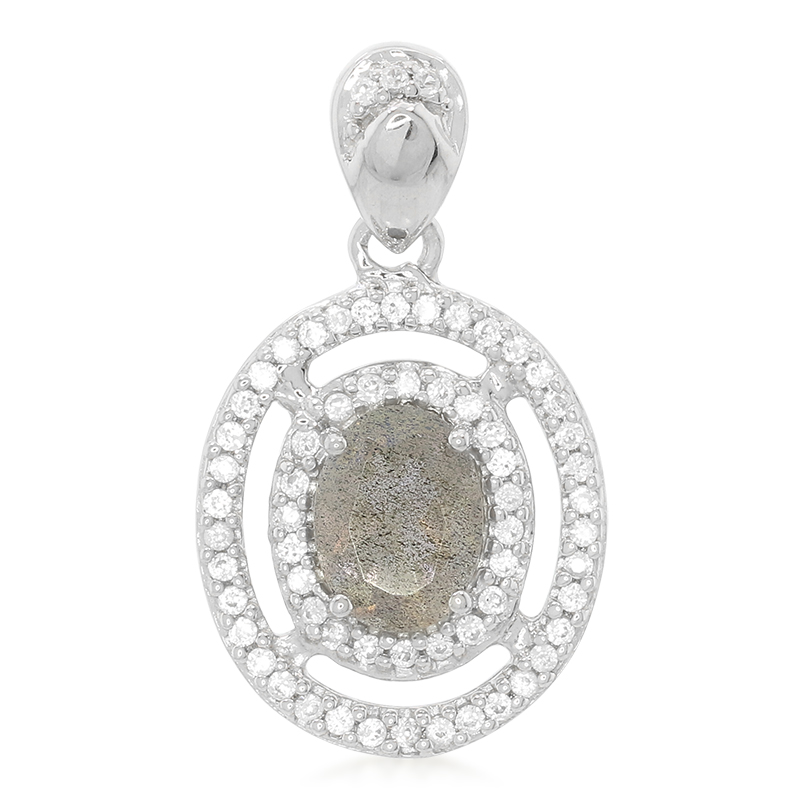 Labradorit-Silberanhänger