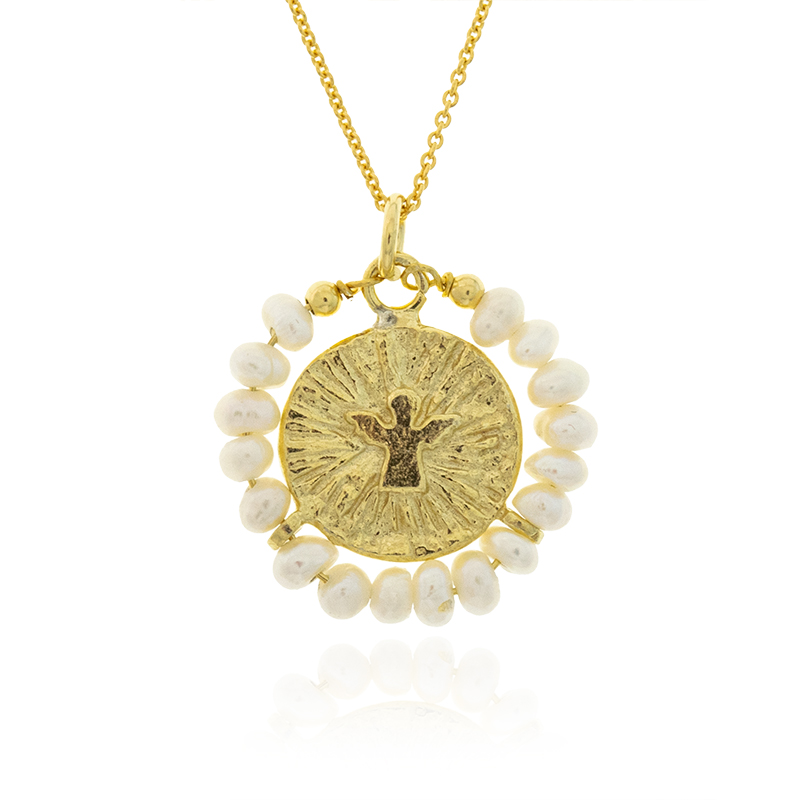 Perlmutt-Silberhalskette (Joias do Paraíso) Perlmutt-Silberhalskette (Joias do Paraíso)