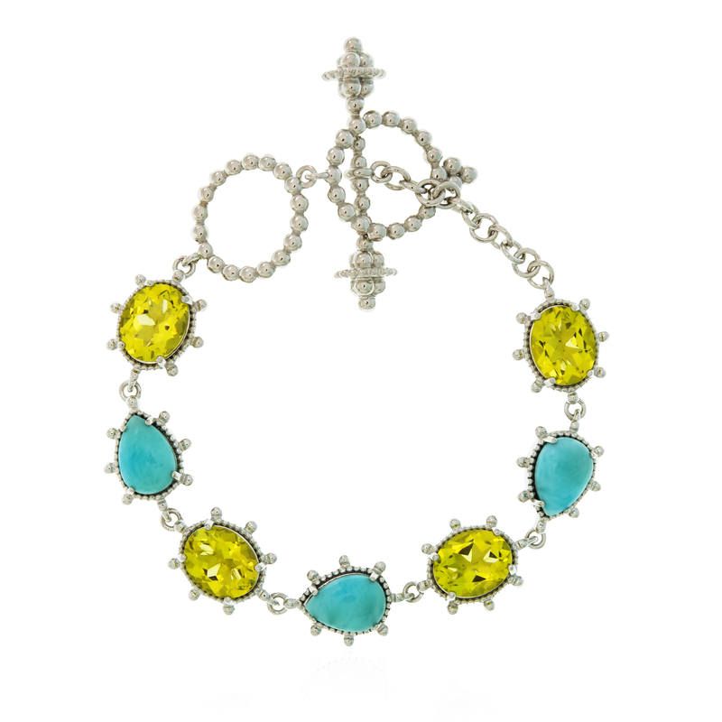 Edelstein-Silberarmband (Dallas Prince Designs)