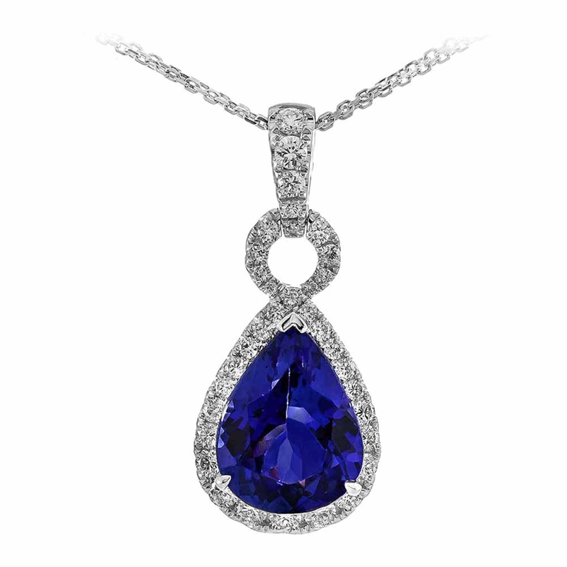 AAA-Tansanit-Goldhalskette (CIRARI)