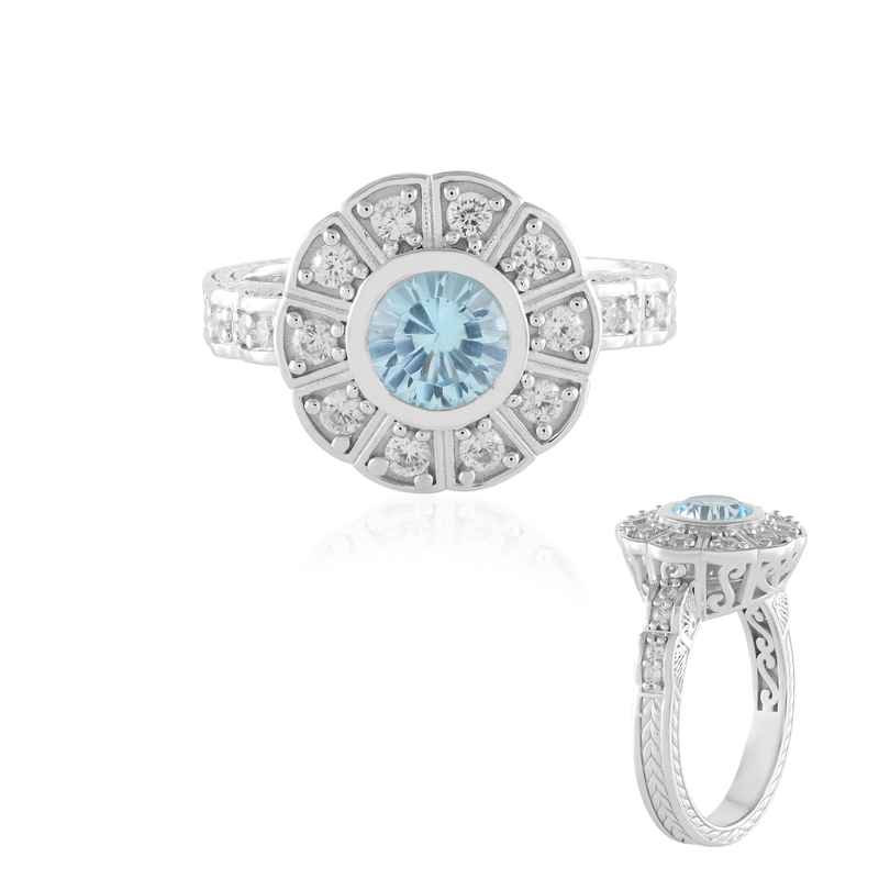 Himmelblauer topas-silverring (Dallas Prince Designs) från Juwelo