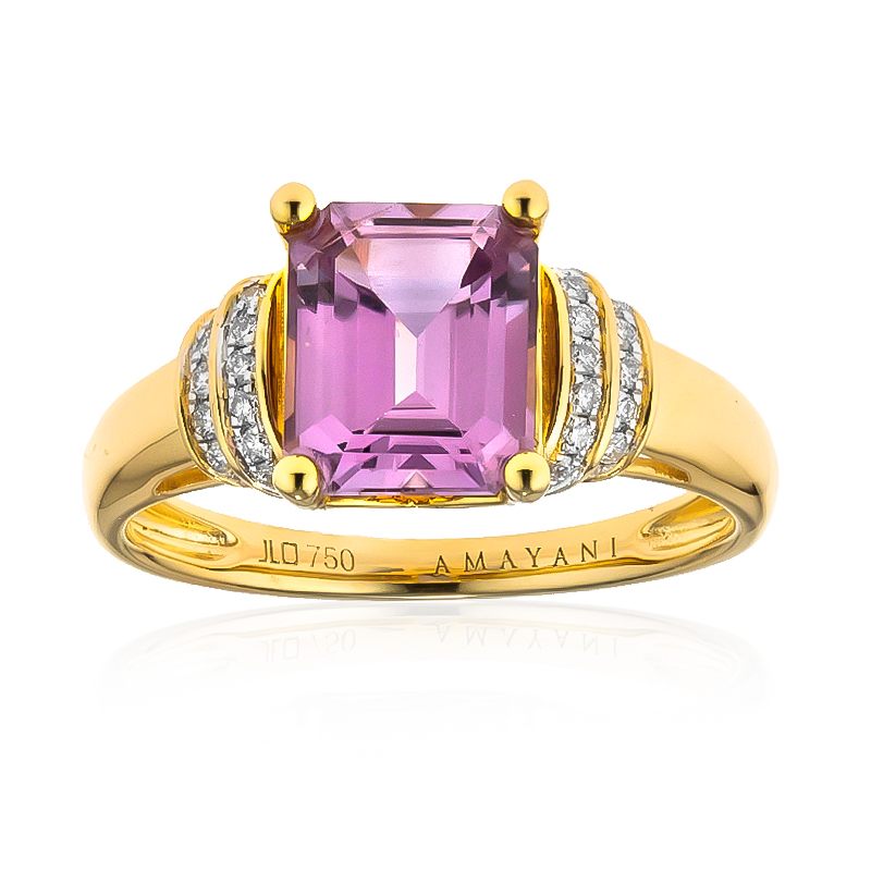 Pinkfarbener Diaspor-Goldring (AMAYANI) Pinkfarbener Diaspor-Goldring (AMAYANI)