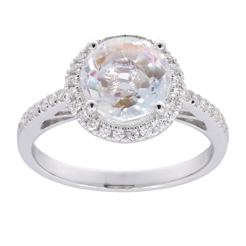 Regenbogen-Mondstein-Goldring (CIRARI)