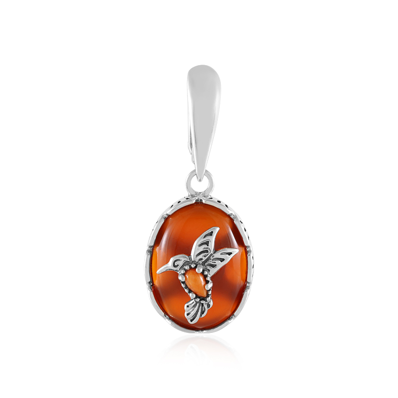 Roter Onyx-Silberanhänger (Desert Chic)