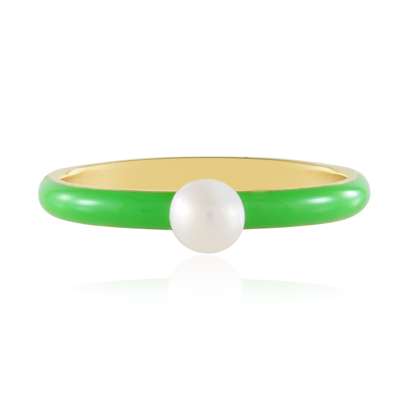 Weiße Süßwasserzuchtperlen-Silberring