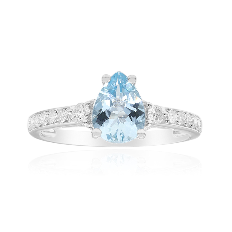 AAA-Brasilianischer Aquamarin-Goldring (CIRARI)