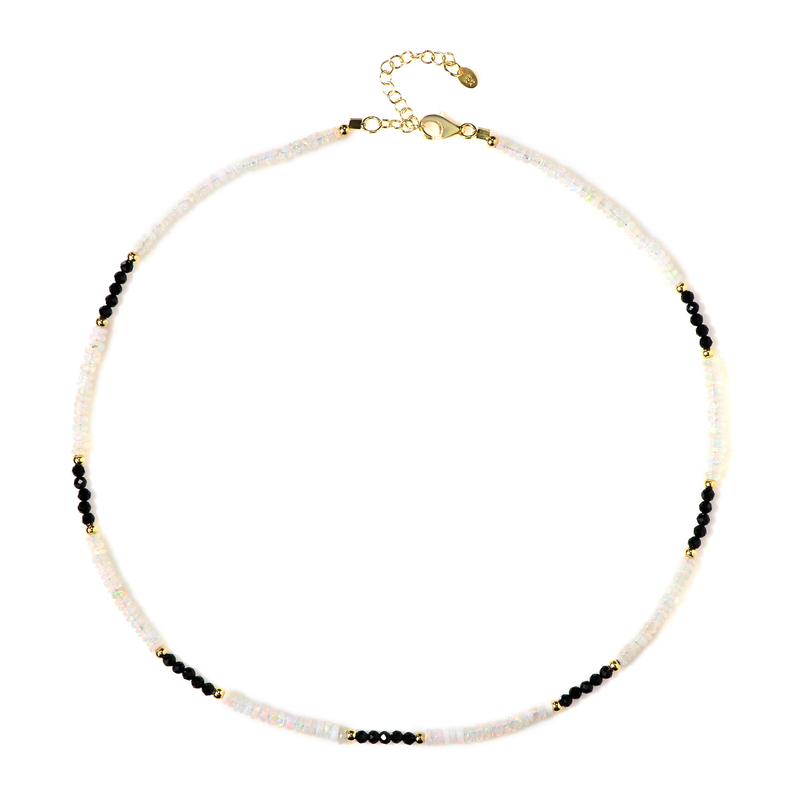 Edelstein-Silberhalskette Edelstein-Silberhalskette