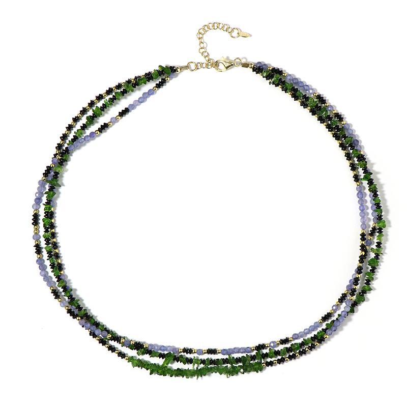 Edelstein-Silberhalskette