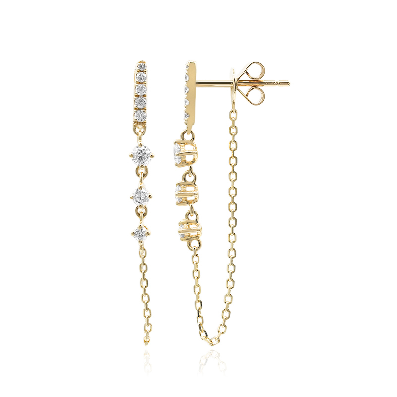 SI2 (H) Brillant-Goldohrringe (CIRARI)