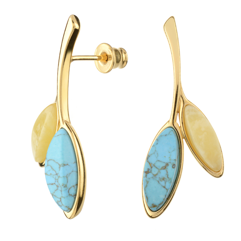 Edelstein-Silberohrringe (dagen) Edelstein-Silberohrringe (dagen)