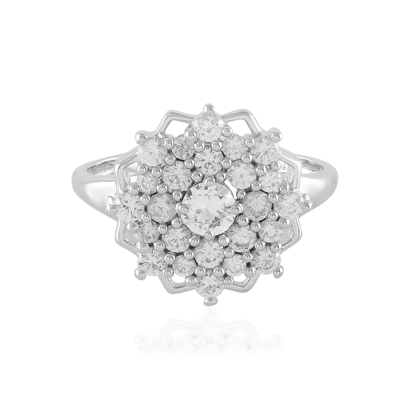 Weißer Saphir-Silberring