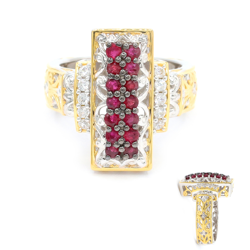 Burmesischer Rubin-Silberring (Gems en Vogue)