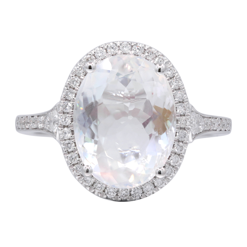 Regenbogen-Mondstein-Goldring (CIRARI) Regenbogen-Mondstein-Goldring (CIRARI)