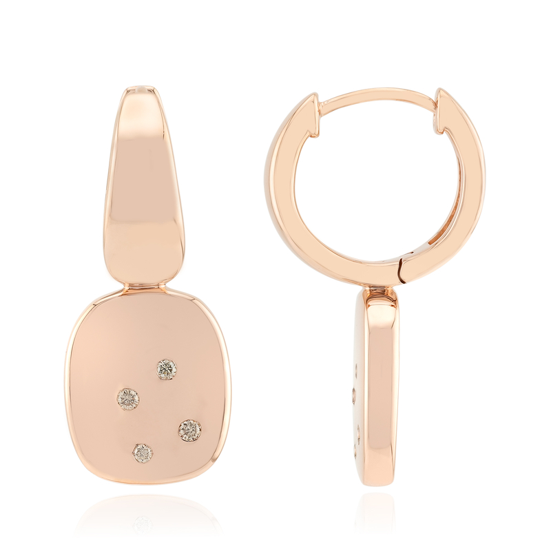 I1 Argyle-Rose de France-Brillant-Silberohrringe (Annette) I1 Argyle-Rose de France-Brillant-Silberohrringe (Annette)