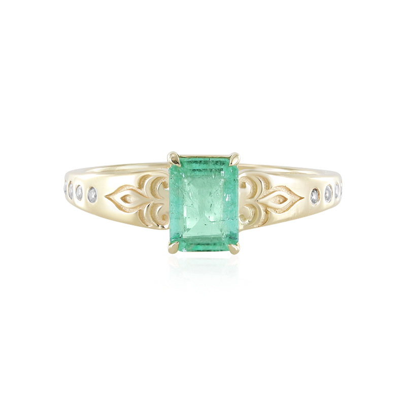 Russischer Smaragd-Goldring Russischer Smaragd-Goldring