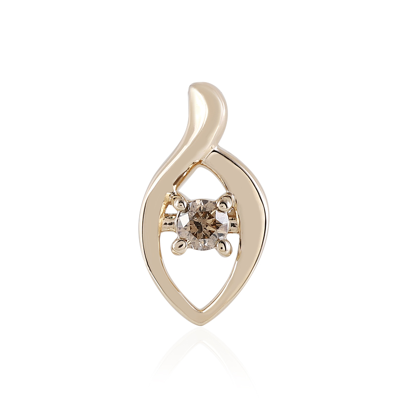 I1 Schokoladen-Brillant-Goldanhänger