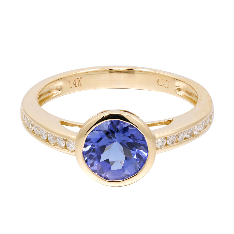 AAA-Tansanit-Goldring (CIRARI) AAA-Tansanit-Goldring (CIRARI)