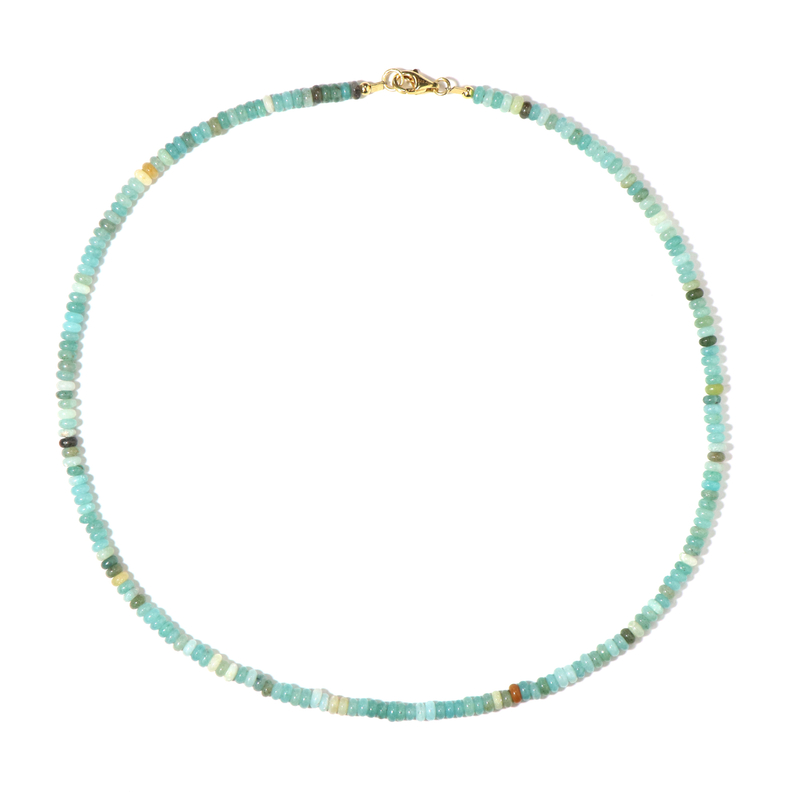 Amazonit-Silberhalskette