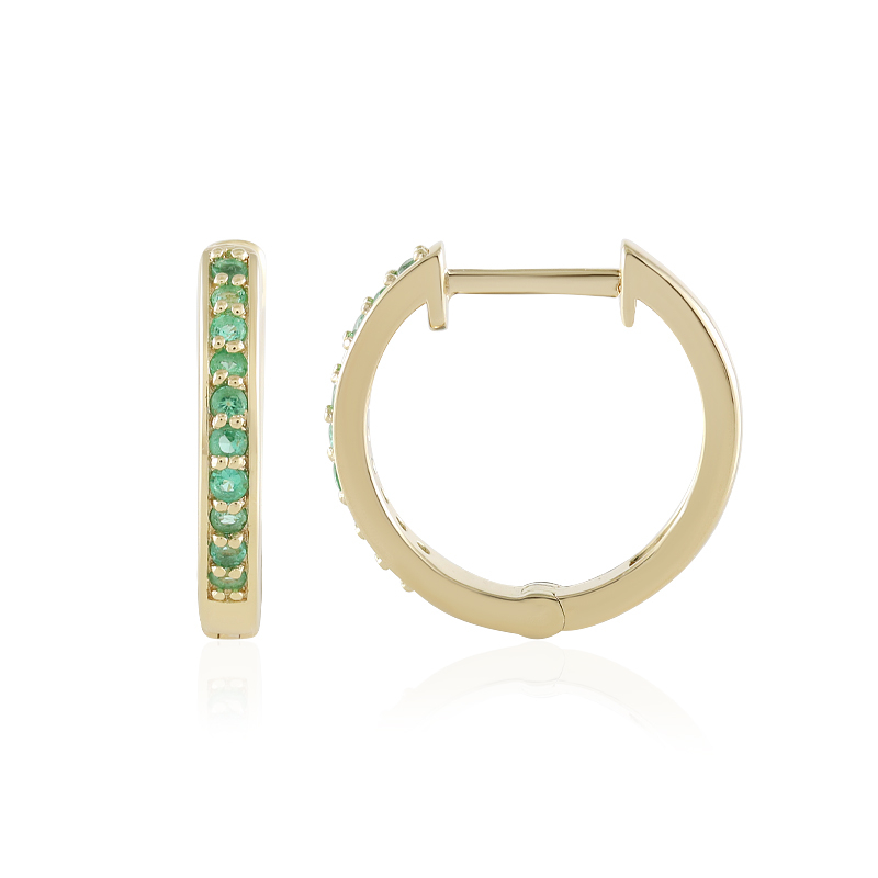 Äthiopischer Smaragd-Silberohrringe Äthiopischer Smaragd-Silberohrringe