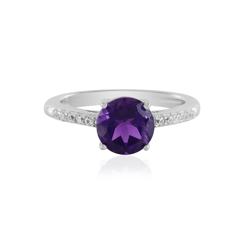 Sambia-Amethyst-Silberring Sambia-Amethyst-Silberring