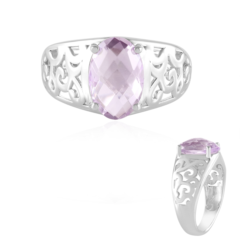 Lavendel-Amethyst-Silberring