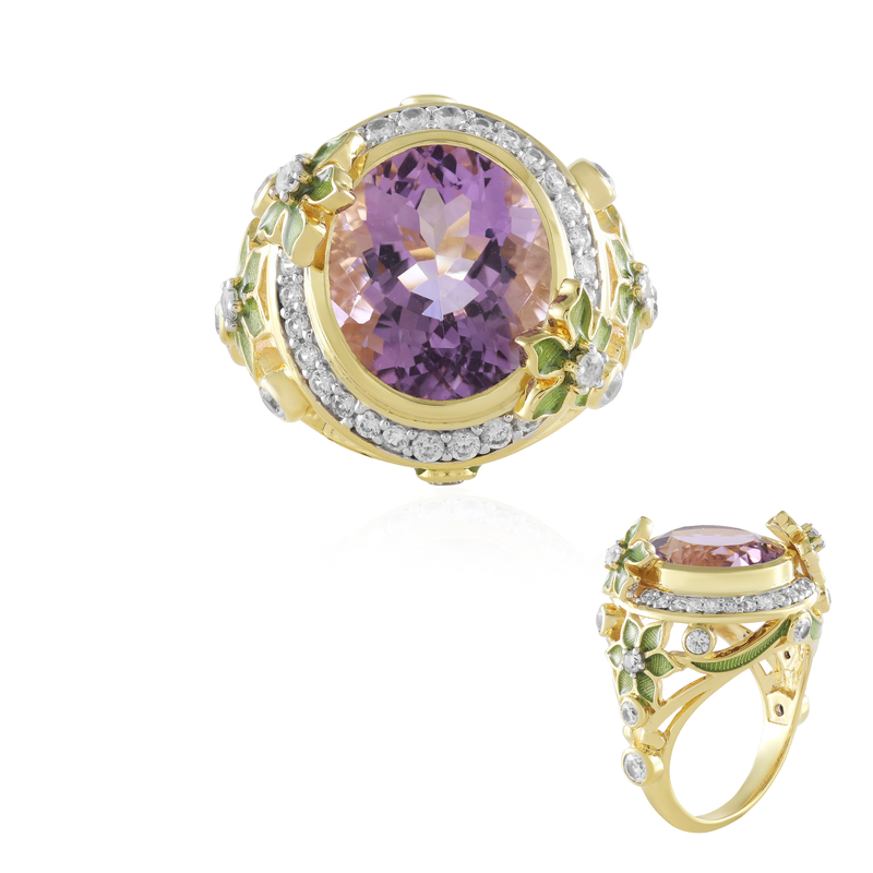 Lavendel-Amethyst-Silberring (Adela Silber)
