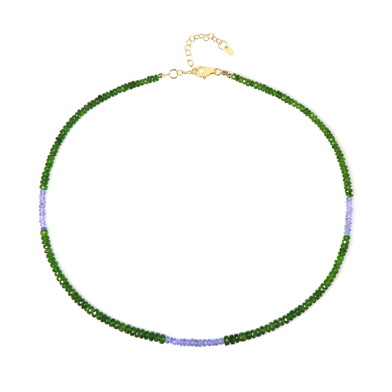 Edelstein-Silberhalskette