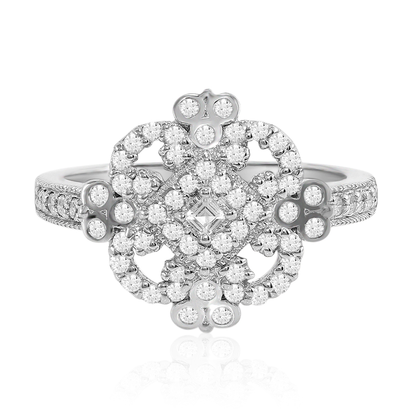 Weißer Topas-Silberring