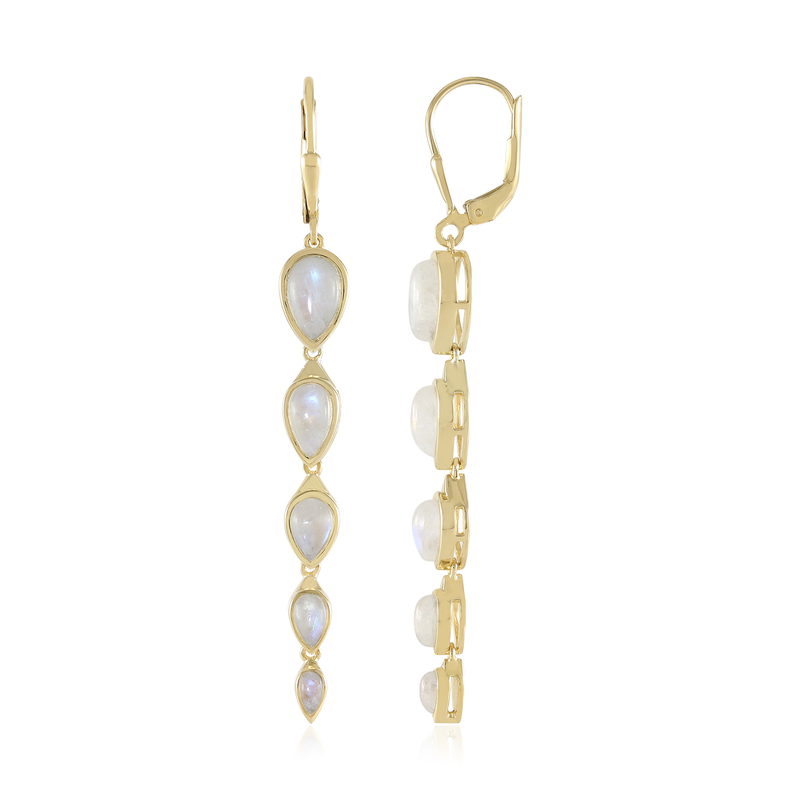 Blauer Mondstein-Silberohrringe (KM by Juwelo)