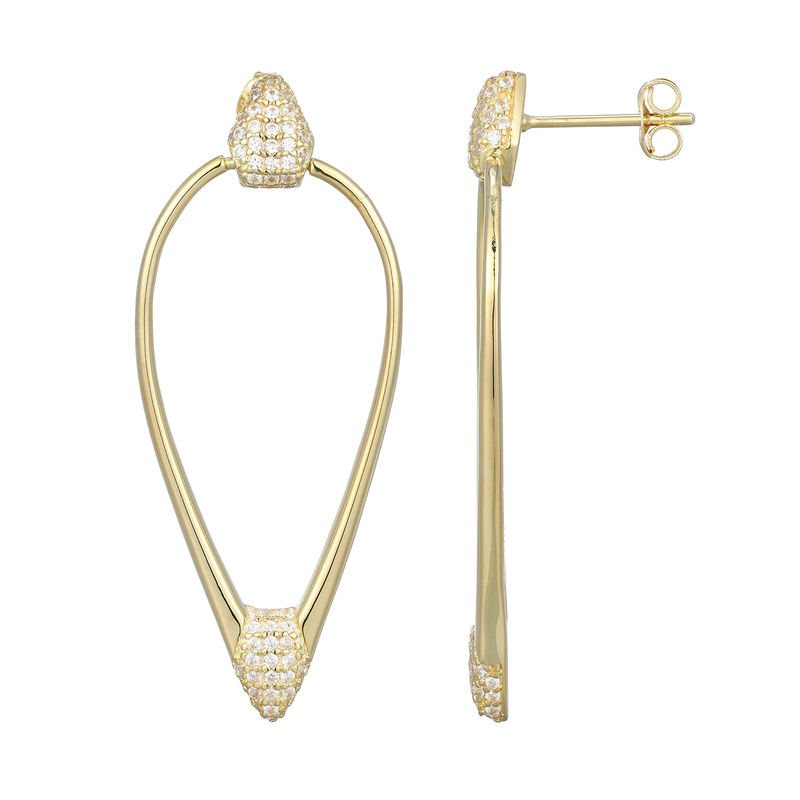 Zirkon-Silberohrringe (Adela Silber) Zirkon-Silberohrringe (Adela Silber)