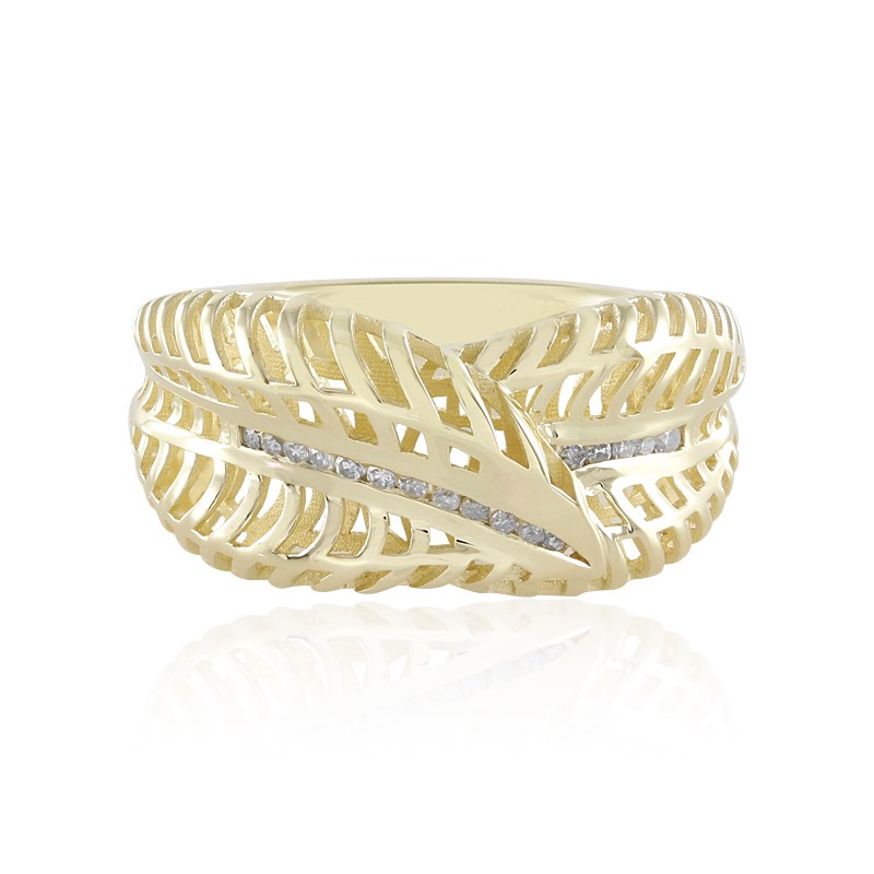 I2 (I) diamant-guldring (Ornaments by de Melo) från Juwelo