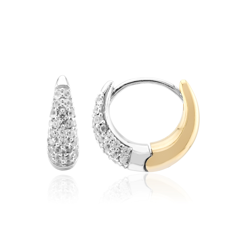 Zirkon-Silberohrringe